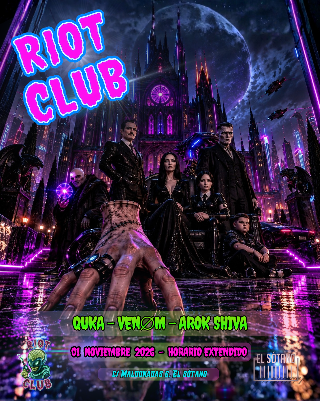 RIOT CLUB HALLOWEEN: Quka, Arok Shiva, VEN⌀M