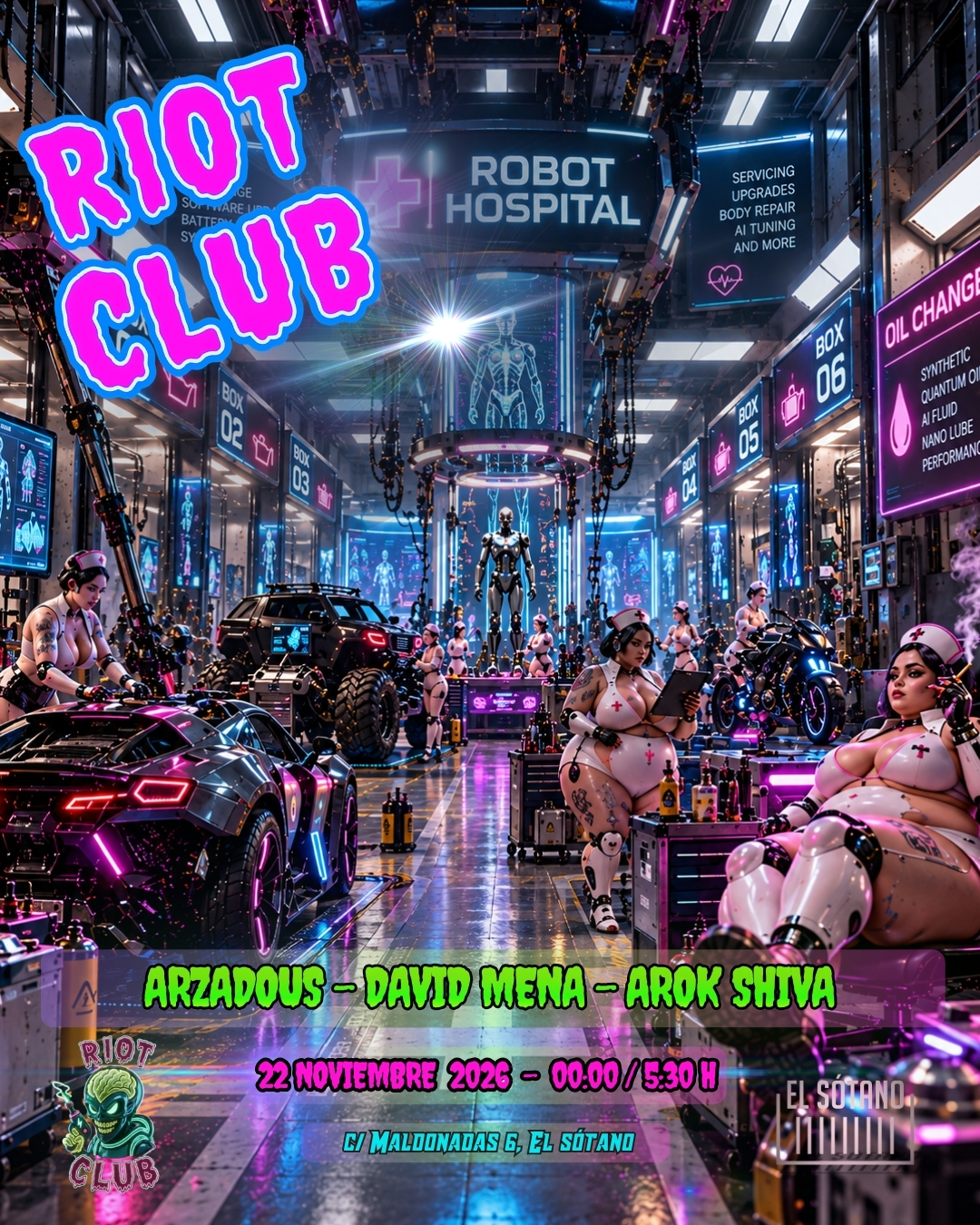 RIOT CLUB: ARZADOUS, Arok Shiva, DAVID MENA